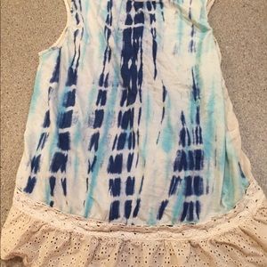 Tie die button up blouse